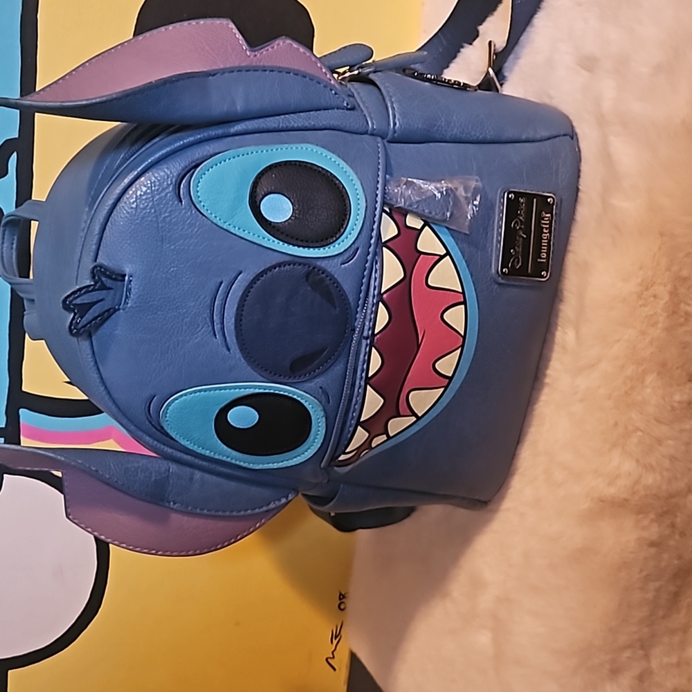 Disney Stitch loungefly mini backpack used